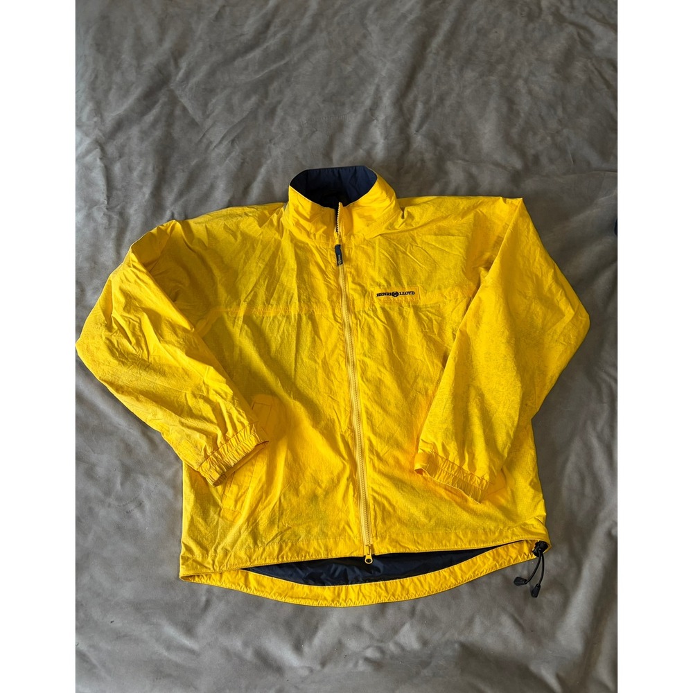 Henri Lloyd Vintage Sailing Jacket Yellow Ripstop Windbreaker Mens Large L